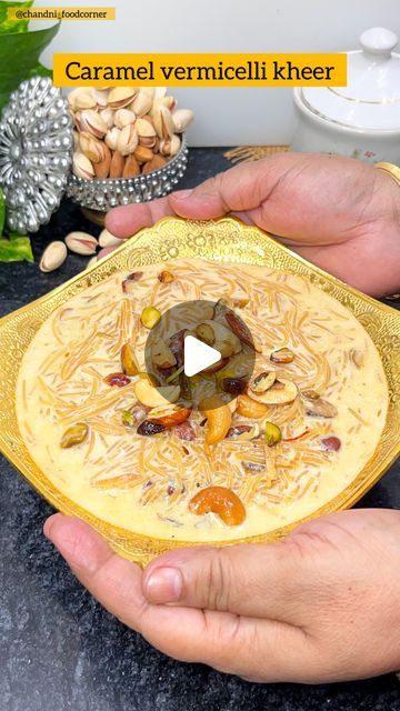 Bushra & Mehroz on Instagram: "World’s Best caramel vermicelli kheer 🫶🏻
Made using @worldofnourish Roasted vermicelli and pistachio
Don’t forget to check out Nourish Raksha Bandhan Combo that has a Roasted vermicelli packet + Dry fruits + 1 Free Rakhi and this offer is available at the Nourish store exclusively on 20% off.

Nourish Pista is Gluten Free, comes in Vacuum Packing that keeps the freshness sealed & increase it shelf life. 
Key Nutrients- 
👉Protein 20 g
👉Calcium 162.3 mg
👉Magnesium 133.1 mg
👉Iron 3.4 mg
Ingredients
▪️Roasted vermicelli/ सेंवई - 1/2cup
▪️milk / दूध -5 cups 
▪️sugar/ चीनी - 1/2cup (adjust to taste)
▪️1/2 teaspoon cardamom powder/ इलायची पाउडर -1/2tsp
▪️cashews/ कश्यु -10-15
▪️Almonds / बादाम-10-15 (sliced)
▪️pistachio/ पिस्ता -10-15 
▪️A few strands of saffr Cardamom Powder, Dry Fruits, Raksha Bandhan, Dried Fruit, Shelf Life, Cashew, Pistachio, Caramel, Almond