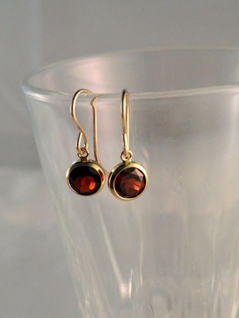 Timeless and luxury delicate garnet gemstone earrings. Shop now and get 10% off. Hurry ends Monday! https://www.etsy.com/uk/listing/253188833/garnet-earrings-gold-garnet-earrings?ga_search_query=garnet+earrings Gemstone Settings, Garnet Earring, Garnet Jewellery, Jewelry Sketches, Silver Crystal Earrings, January Birthstone Jewelry, Cats Case, Rose Quartz Bracelet, Earring Trends