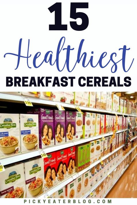 Have you looked at the cereal aisle lately? There are literally a million options, many of which claim to be healthy when they’re not. On top of that, how do you know which healthy breakfast cereals actually taste good? This guide will help you to find the healthiest breakfast cereals for you and your family — cereals that taste great, will keep you full and satisfied, and are actually good for you too! Try these options today!#healthyeating #cleaneating #breakfast #cereal #healthy Healthiest Cereals Breakfast, Healthy Cereal For Kids, Healthy Cereal Brands, Low Calorie Cereal, Healthy Breakfast Cereal, Cereal Healthy, Cereal Diet, Cereal Aisle, Cereal For Diabetics