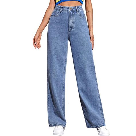 High Waisted Wide Leg Jeans, Color Trends Fashion, Pants High Waisted, Casual Denim Pants, Denim Pants Women, Loose Fit Jeans, Jeans Mom, Denim Trends, Perfect Jeans