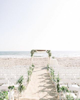 Santa Barbara Wedding Venue, California Beach Wedding, Beach Wedding White, Beach Wedding Centerpieces, Dream Beach Wedding, Beach Wedding Hair, Wedding Venues Beach, Wedding Beach Ceremony, Beach Ceremony