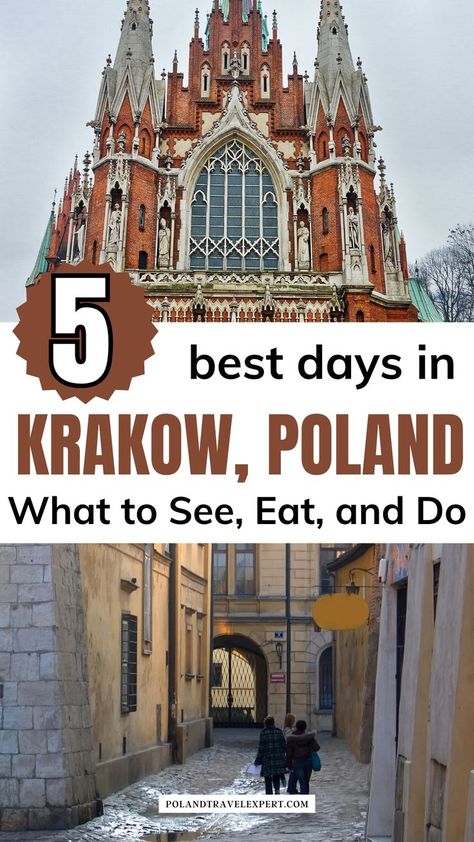 Your trip to Krakow just got easier! This Krakow Poland itinerary is packed with must-visit spots, including historical landmarks, cultural gems, and the best local eateries. Whether it's exploring Wawel Castle or taking a day trip to nearby attractions, you'll love every moment of your 5 days in Krakow. Let this itinerary guide you to all the highlights while adding a personal touch to your travel adventure. Don’t miss these travel tips! Poland Things To Do, Poland Travel Guide, Krakow Instagram Spots, Poland Itinerary, Krakow Poland Travel, Krakow Travel, Wawel Castle, Visit Poland, Perfect Days