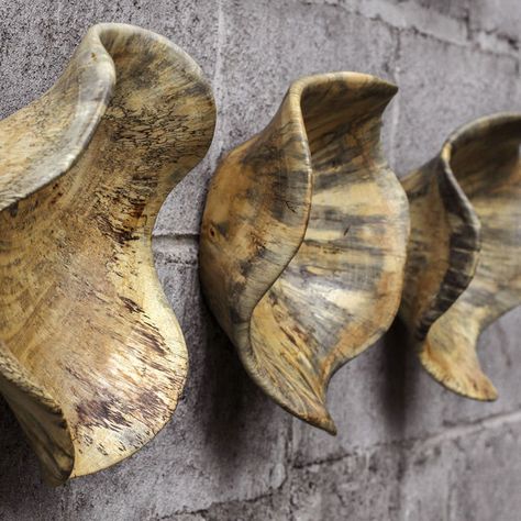 Uttermost Tamarine Wood Wall Art, Set of Three 04107 | Bellacor Sculptural Wall Art, Uttermost Wall Art, Stripped Wall, Sculptural Wall, Wood Wall Sculpture, Glam Wall Art, Leaf Wall Art, Wall Art Set Of 3, Panel Wall Art