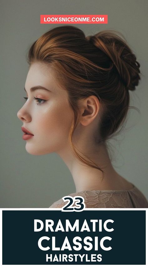 Create a powerful, polished look with dramatic classic hairstyles. Discover iconic styles like pin curls, sleek chignons, and elegant waves to bring out your inner diva. Rich Lady Hairstyle, Regal Hairstyles, Posh Hairstyles, Extravagant Hairstyles, Formal Hairdos, Sleek Braid, Classic Wedding Hair, Diy Hair Masks, Sophisticated Hairstyles