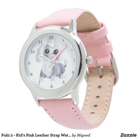 Puhi 2 - Kid's Pink Leather Strap Watch Funny Watch, Floral Watches, Personalized Watches, Watch Ad, Pink Watch, Unicorn Girl, Styles Summer, Ballerina Girl, Cute Cupcakes