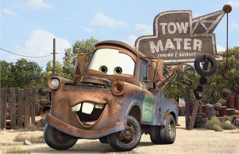 Disney Pixar Cars Tow Mater Radiator Springs 30" x 40" Canvas Wall Art Print Disney Cars Nursery, Cars Movie Characters, Cars Mater, Mater Cars, Cars 2006, Car Nursery, Tow Mater, Radiator Springs, Pixar Characters