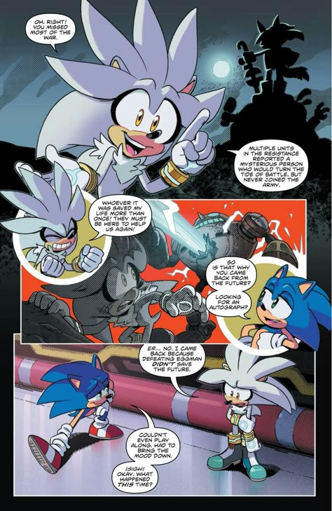 Silver The Hedgehog Comic, Sonic Idw Comics, Sonic Idw, Shadamy Comics, Idw Comics, Dr Eggman, Classic Sonic, Silver The Hedgehog, Sonic And Amy