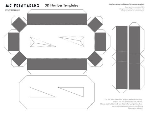 Mr printables-3d-number-templates Mr Printables, Number Template Printable, Number Templates, Printable Numbers, Learn Faster, Templates Printable Free, Templates Downloads, Printables Kids, Good Company