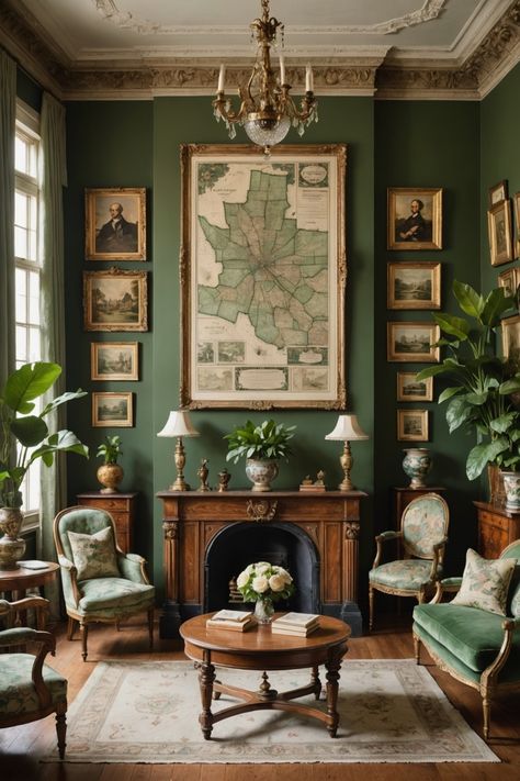 1890s Decor Interior Design, Vintage Sitting Room Ideas, Small Cosy Snug Room Ideas, Colonial Sitting Room, English Country Style Living Room, Small Victorian Living Room, Modern English Country Decor, Cozy Cottage Home, Regency Interiors