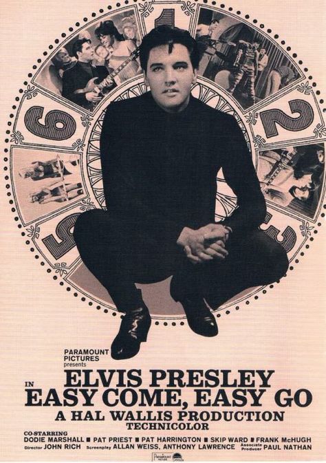 ELVIS MONTH Day 23 Easy Come, Easy Go (1967) | Ruby Canoe Elvis Presley Posters, Elvis Films, Easy Come Easy Go, Elvis Presley Movies, Title Song, Easy Go, Best Movie Posters, Elvis Presley Pictures, Elvis Movies