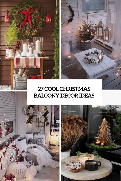 Christmas Balcony Ideas Apartment, Winter Dining Table Decor, Balcony Christmas Decor, Christmas Balcony Ideas, Christmas Balcony, Christmas Decorations Apartment, Diy Balcony, Balcony Decoration, Pretty Houses