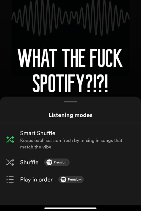 WHY TF IS IT MAKING EVERYTHING PREMIUM? • girlblogging girlblog girltalk whisper aesthetic spotify music pin pinterest relatable save Spotify X Pinterest, Spotify Hacks, Free Spotify Premium, Pinterest Relatable, Aesthetic Spotify, Whisper Aesthetic, Spotify Premium, That Moment When, Fb Memes