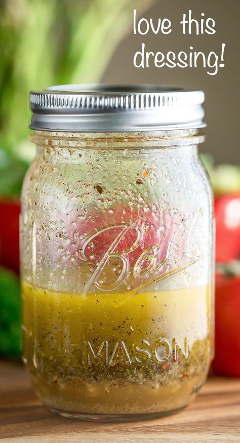 This uber easy homemade Italian dressing is so fast and flavorful, you'll never buy pre-made dressing again! Michigan Cherry Salad, Easy Homemade Italian Dressing, Italian Dressing Recipe, Greek Salad Dressing Recipe, Italian Dressing Recipes, Cherries Salad, Homemade Italian Dressing, Greek Salad Dressing, Salad Dressing Recipes Homemade