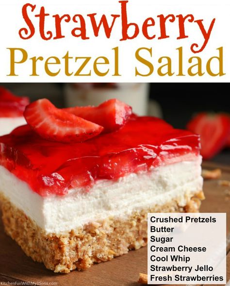 Strawberry Pretzel Jello, Strawberry Pretzel Jello Salad, East Dessert, Strawberry Pretzel Salad Recipe, Strawberry Pretzel Dessert, Pretzel Desserts, Strawberry Pretzel Salad, Strawberry Pretzel, Pretzel Salad