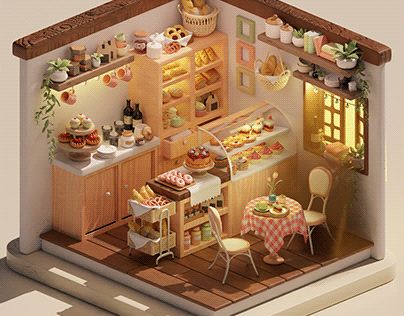 Cute Isometric Room, Blender 3d Isometric Room, Blender House Design, Cute 3d Environment, Isometric 3d Art, Blender 3d House, Blender 3d Room, Blender Room Design, Isometric 3d Room