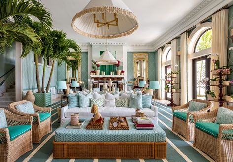 Kips Bay Showhouse, Veranda Magazine, Mediterranean Style Home, Palm Beach Style, Brown Furniture, Mediterranean Style, West Palm, Palm Beach, House Tours