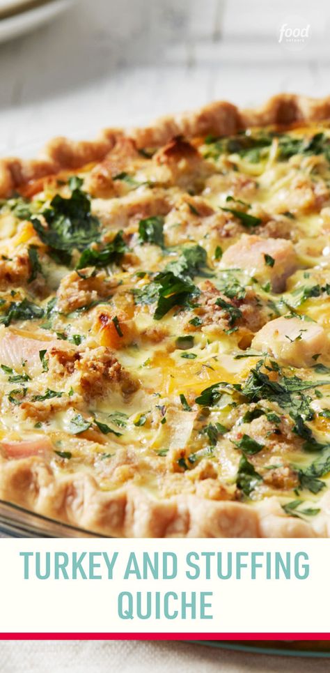 Recipe of the Day: Turkey and Stuffing Quiche 🥚 Don't let those Thanksgiving leftovers go to waste! A quiche is the perfect way to use leftover turkey and stuffing—and a little Cheddar too. Turkey Quiche Recipes, Leftover Turkey And Stuffing, Thanksgiving Leftover Casserole, Turkey And Stuffing, Leftover Casserole, Thanksgiving Brunch, Thanksgiving Leftover Recipes, Leftover Turkey Recipes, Quiche Recipe