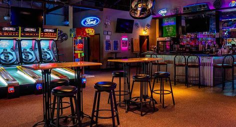 Games For Bars, Bar Hopping Games, Board Games Bar, Bar Games For Customers, Bowling Alley Bar Top, Animal Crossing Karaoke Bar, People Use You, Skee Ball, Air Hockey