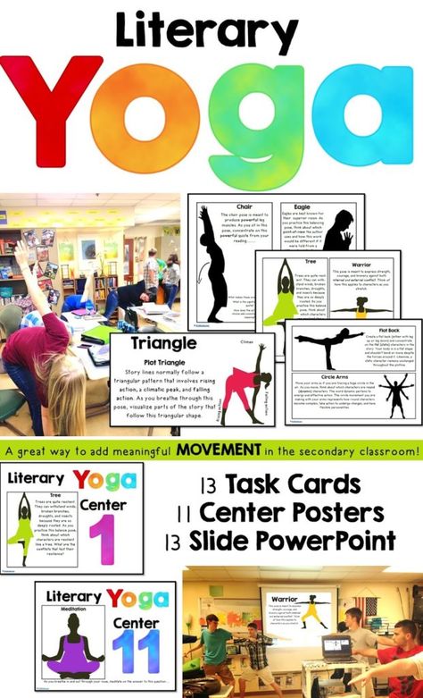 Yoga in the Classroom Future Educator, Study Hall, Pe Activities, Organized Classroom, Literary Terms, Yoga Club, Secondary Classroom, Classroom Centers, Classroom Transformation