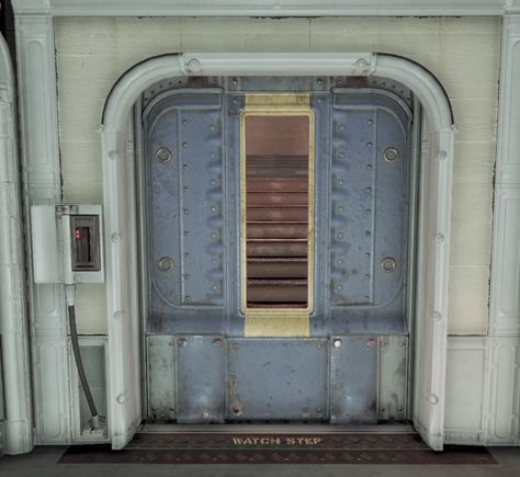 Fallout Vault Door, Vault Doors, Fallout 4, Year 2, Vaulting, Sliding Door, Fallout, Sliding Doors, Fallout Vault