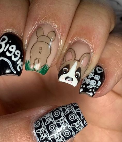 14 Manicure Design Ideas For French Bulldog Lovers French Bulldog Nail Design, French Bulldog Nail Art, French Bulldog Nails, Frenchie Nails, Gel Nails Diy, Dog Nails, Bulldog Lover, Manicures Designs, Star Nails