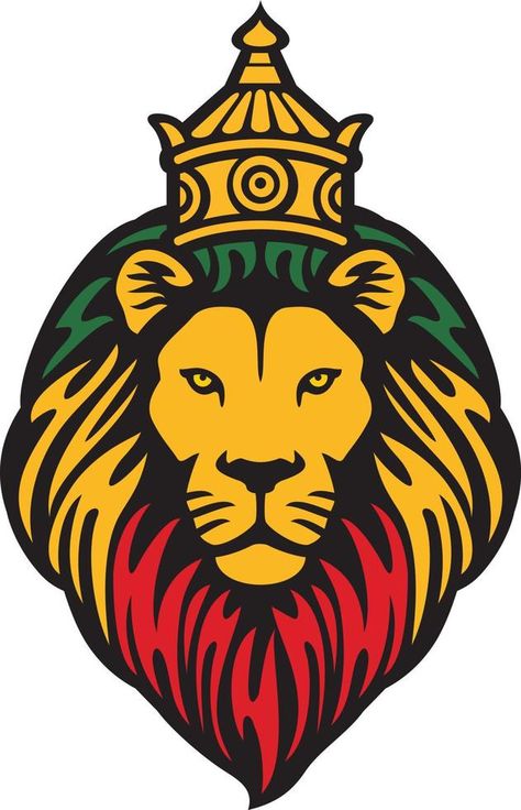 Rasta Tattoo, Rastafari Art, Ethiopian Art, Lion Crown, The Lion Of Judah, Lion Mascot, Tattoo Lion, Rasta Lion, Lion Logo