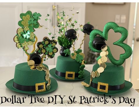 Dollar Tree Diy Table, Diy St Patricks Day Wreath, New Years Eve Party Decorations, Diy St Patricks Day Decor, St Patrick's Day Tree, Table Decorations Diy, Sant Patrick, St Patricks Decorations, Easy Decorations