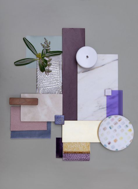 Purple Color Palette Interior Design, Material Board Interior Design Texture, Purple Material Board, Material Board Interior, Material Board Interior Design, Purple Mood Board, Board Interior Design, Wedding Chalk, Materials Board Interior Design