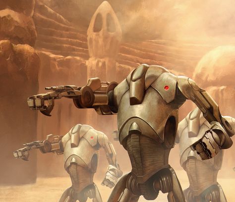 B2-series super battle droid | Wookieepedia | Fandom Super Battle Droid, Battle Of Geonosis, Jedi General, Star Wars Legion, Star Wars Villains, Battle Droid, Star Wars Vehicles, Star Wars Droids, Galactic Republic