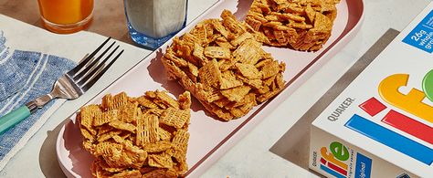 Life Cereal Crispy Cereal Bars from Quaker® Life Cereal Recipes Snacks, Life Cereal Recipes, Cereal Recipes Desserts, Cereal Recipes Snacks, Cereal Bars Recipe, Cereal Bars Recipes, Life Cereal, Oats Snacks, Oat Recipes