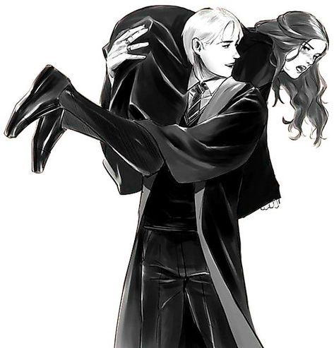 Draco & Y/n just have an argument. Draco: So see that's where you're wrong Y/n? Y/n: Draco you're really annoying me! Can you just grab the things that belong to you and leave?! Draco: Fine 🙂 Y/n: Thank you 😒... - He just walks up to her and picked her up on his shoulder. Y/n: Put me down! What the hell are you doing?! Draco: You said "grab the things that belong to you". You're belong to me so you're coming with me... Y/n: Draco! Put.Me.Down. NOW! Draco: You know I can't darling. Snape And Draco, Fanfic Dramione, Draco Hermione, Draco And Hermione Fanfiction, Draco Malfoy Hot, Draco Malfoy Fanart, Dramione Fan Art, Harry Draco, Draco Malfoy Aesthetic