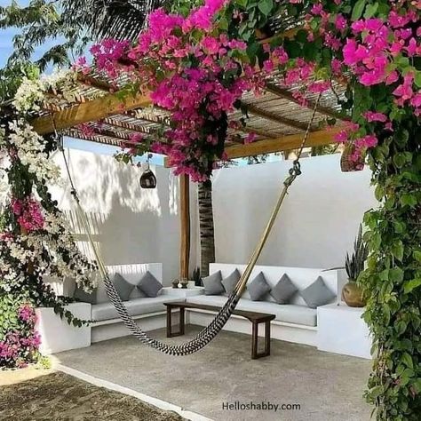 (1) Facebook Gazebo Landscaping, Terrace Garden Design, Rooftop Terrace Design, Pergola Ideas, Pond Waterfall, Outdoor Seating Area, Backyard Renovations, Landscaping Garden, Spanish Style Home