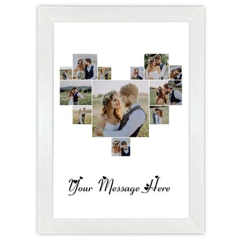 Customized Print Heart Shapes Frames with 12 Photos Heart Shape Frame Photo Collages, Love Shape Photo Collage, Heart Shape Photo Collage, Heart Shaped Collage, Heart Shape Frame, Photo Collage Ideas, Picture Gifts Diy, Picture Crafts, Love Photo Collage