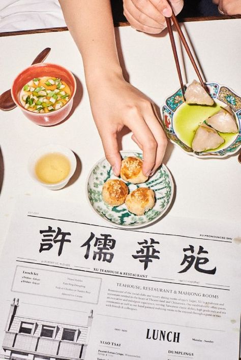 Food Photoshoot, Photo Food, Soho London, Food Photography Styling, Food Poster, Dim Sum, Tea House, Menu Design, Chopsticks