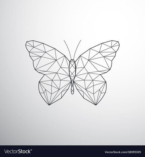 Geometric Moth Tattoo Design, Congruent Triangles Art, Butterfly Geometric Tattoo, Geometric Butterfly, Geometric Tattoo Butterfly, Geometric Butterfly Tattoo, Butterfly Legs, 3d Pen Art, Small Tats