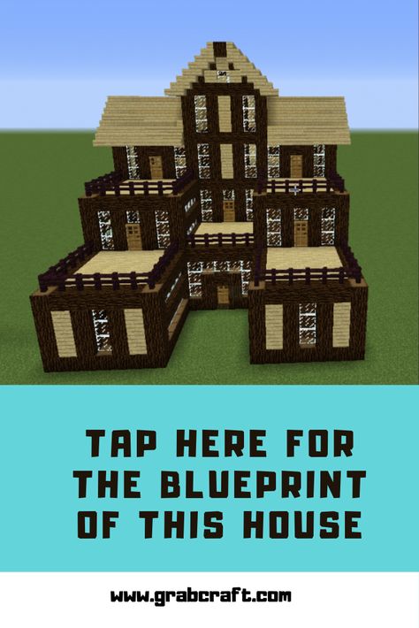 Wooden House - Blueprints for Minecraft Houses, Castles, Towers, and more | GrabCraft. Minecraft Building Ideas Templates, Wooden Gate House Minecraft, Cool House Designs Minecraft, Blueprint Minecraft House, Minecraft Houses Blueprints Step By Step Easy, Minecraft Blueprints Floor Plans, Minecraft House With Tower, Pretty Minecraft Houses Floor Plans, Minecraft Floor Plans