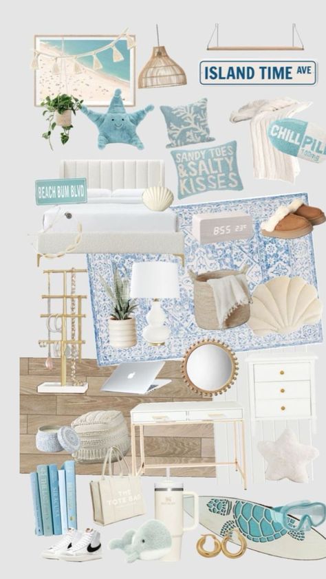 Coastal Room Decor, Surf Room Decor, Ocean Room Decor, Beachy Room Decor, Summer Room Decor, Beach Room Decor, Surf Room, Ocean Room, Beach Themed Bedroom