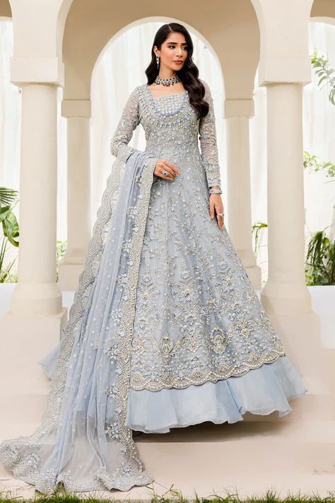 ZARI BY ZARINA OFFICIAL. MARIA-B BRIDAL WALIMA DRESS HEAVY EMBROIDERED MAXI #bridalWear #bridalwears #bridalwearsaree #bridal #bridalshower #bridalfashion #bridalparty #bridalgown #bridaldress #bridalstyle #bridalinspiration #bridalbouquet #bridalWear #bridaljewelry #bridalaccessories #bridallook #bridals #bridalmakeupartist #bridaljewellery #bridalinspo #bridalcouture #bridalhairstyle #bridalbeauty #bridalupdo #bridalportrait #bridalshoes #bridalshow #bridalshoot #bridalboutique #bridalblogger Gown Pakistani, Maria B Bridal, Pakistani Bridal Lehenga, Pakistani Bridal Dress, Dress Pakistani, Long Bridal Gown, Walima Dress, Lehenga Gown, Designer Bridal Lehenga