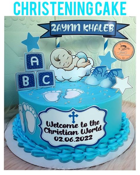 Christening Cake Designs, Baptismal Cake, Cake For Him, Baptism Cake Girl, Cake Boy, Christening Cakes, Baby Boy Cakes, Diy Cake Topper, Baptism Cake