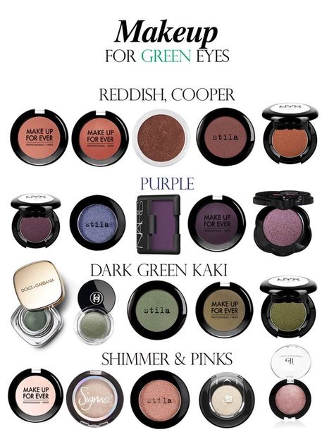 Colors For Green Eyes Make Up, Eyeshadow Looks For Green Eye, For Green Eyes Makeup, Best Makeup Green Eyes, Green Eyes Eye Makeup, Eyeshadow For Green Hazel Eyes, Eyeshadow Palettes For Green Eyes, Everyday Makeup For Green Eyes, Best Eyeshadow Colors For Green Eyes