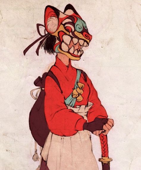 씨나노 / C.Nano on Instagram: “Oniyuri(tiger lily), the poison lily  #tigerlily #wuxia #aisa #red #tigermask #tiger #oc #maskgirl #girloc #korean #swordswoman…” Tiger Mask, Chinese Warrior, Mask Drawing, Character Model Sheet, Concept Art Character, Human Art, Anime Drawings Boy, Robot Concept Art, Chinese Art