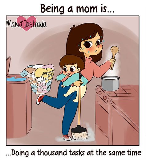 20 cartoons that capture motherhood to a T.  Warning: might make you smile,  node  and release sounds of agreement ;) Baby Humour, Parenting Comics, Mother Art, Funny Comic Strips, Quotes About Motherhood, Mom Art, Mommy Life, Funny Love, Mothers Love