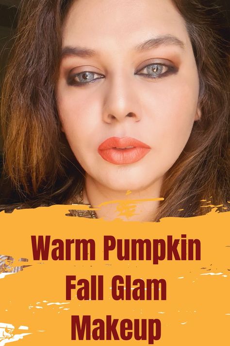 An Image links to blog post about fall season makeup look. Revolution Contour Palette, Makeup Look 2023, Peachy Lips, Look 2023, Peachy Lip, Neutral Lip Color, Maybelline Concealer, Fall Makeup Tutorial, Neutral Lips