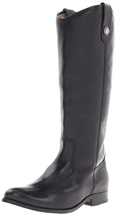 Amazon.com | FRYE Women's Melissa Button Boot, Black Soft Vintage Leather, 8.5 M US | Knee-High English Riding Boots, Black Leather Boots Tall, Brown Knee High Boots, Black High Boots, English Riding, Black Riding Boots, Genuine Leather Boots, Black Boots Tall, Tall Leather Boots