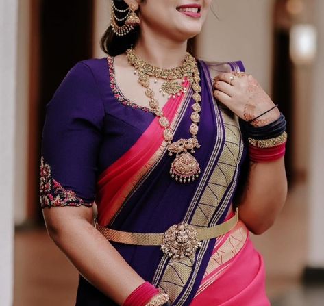 Crepe Saree Blouse Designs Latest, Crape Saree Blouse Designs, Ksic Mysore Silk Saree Blouse Designs, Mysore Silk Saree Blouse Designs, Golden Saree Blouse Designs, Plain Blouse Designs, Long Blouse Designs, Resham Embroidery, Mysore Silk Saree