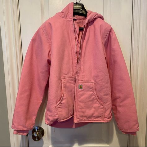 Girls Carhartt Jacket Lined With Warm Fleece Pink Carhart Jacket, Pink Carhartt Jacket, Pink Carhartt, Kids Carhartt, Carhartt Jackets, White Dinner, Carhartt Jacket, Womens Jackets, Christmas 2023