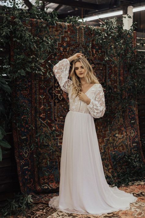 d9731321ef4e063ebbee79298fa36f56desc33295631ri Silk Chiffon Wedding Dress, Beach Boho Wedding Dress, Disney Wedding Dress, Barn Wedding Dress, Boho Wedding Dress With Sleeves, Fern Wedding, Making A Wedding Dress, How To Dress For A Wedding, Petite Maxi Dress