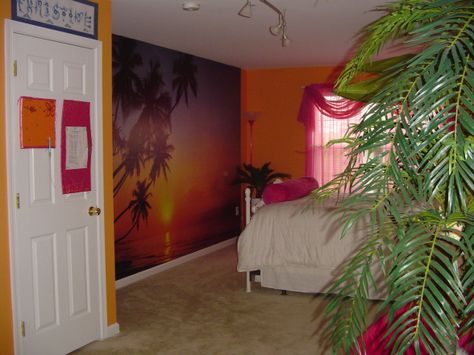 Tropical Core Aesthetic Room, Early 2000s Room Aesthetic, H20 Room Decor, Tropical Room Aesthetic, Tropical Core Bedroom, H2o Room Aesthetic, Cleo Sertori Room, Hawaiian Room, Hawaii Room