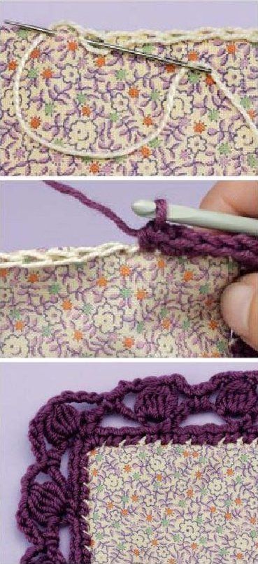 Levantar puntos a Crochet Háčkované Lemy, Crochet Edging Patterns, Crochet Lace Edging, Crochet Quilt, Crochet Borders, Crochet Instructions, Diy Crochet Projects, Bag Crochet, Crochet Edging