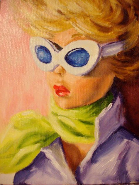 Barbie Sketches, Barbie Illustration, Portraits In Oil, Barbie Painting, Artist Portraits, Barbie Art, Barbie Drawing, Barbie Diorama, Barbie Images